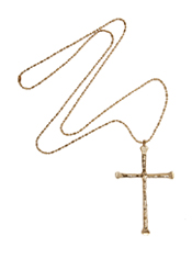 Low Luv Long Chain with gold crucifix