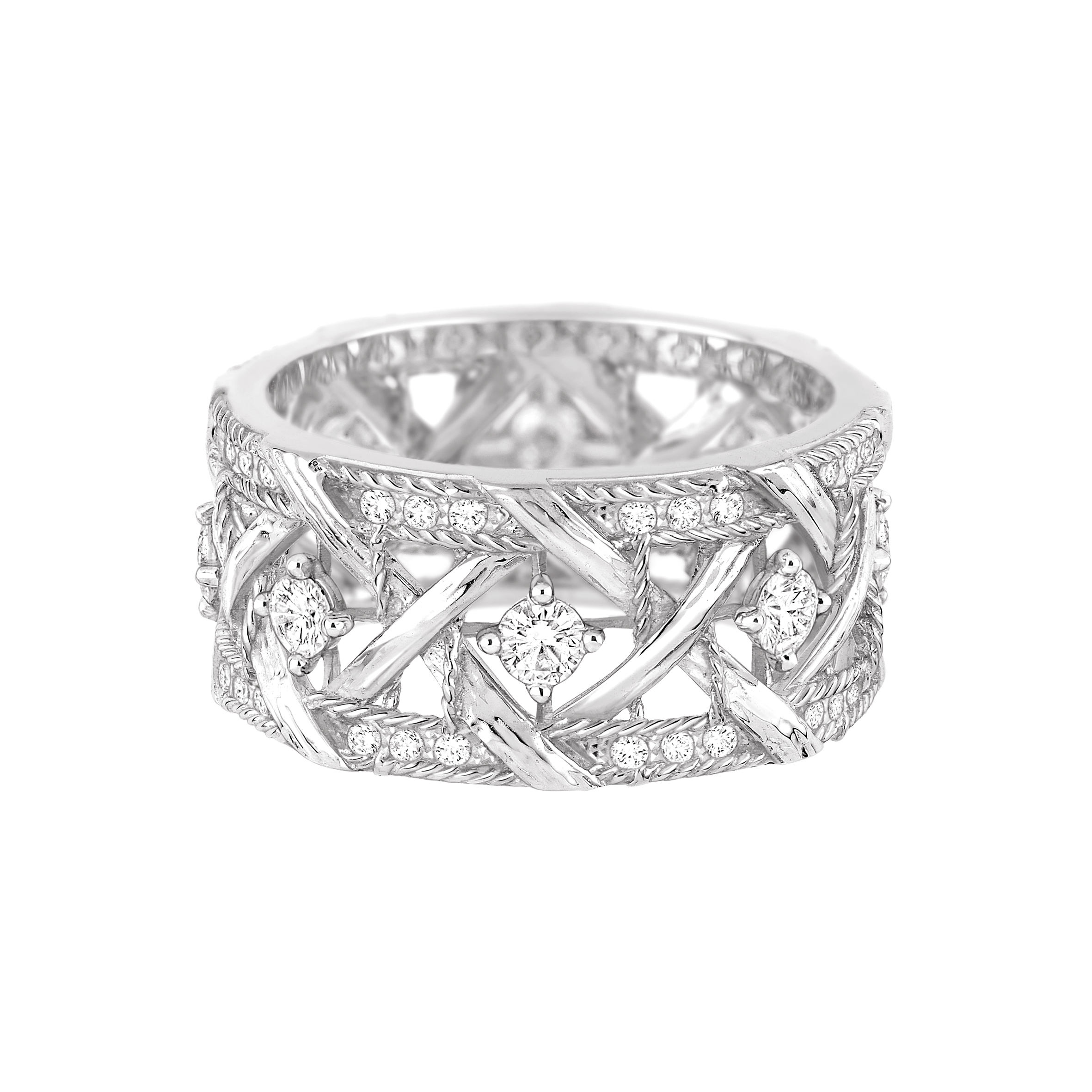 Bague My Dior Or blanc et diamants Bague My Dior Or blanc et diamants