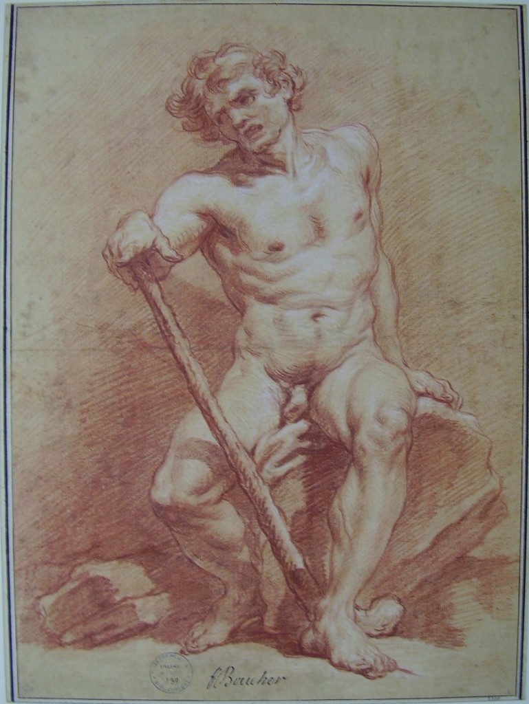 Boucher, Etude de l'homme assis
