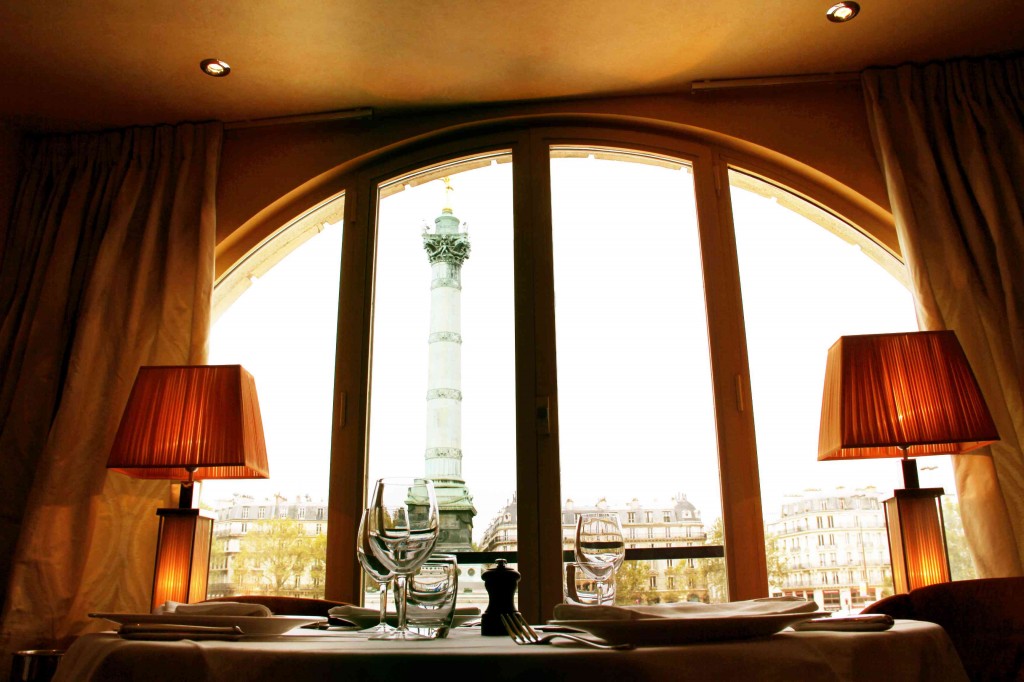 La vue sur la colonne de la Bastille
