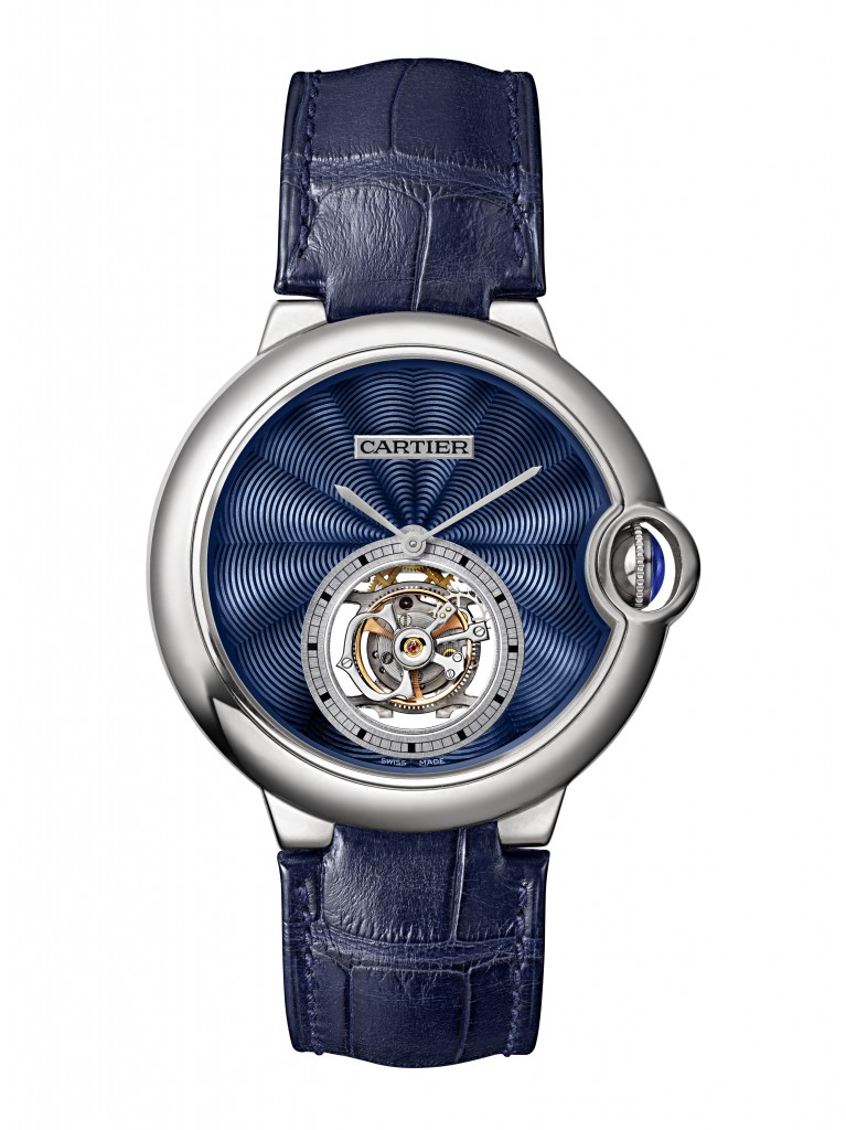Montre Ballon Bleu de Cartier 39 mm Tourbillon Volant émail, calibre 9452 MC Montre certifiée Poinçon de Genève