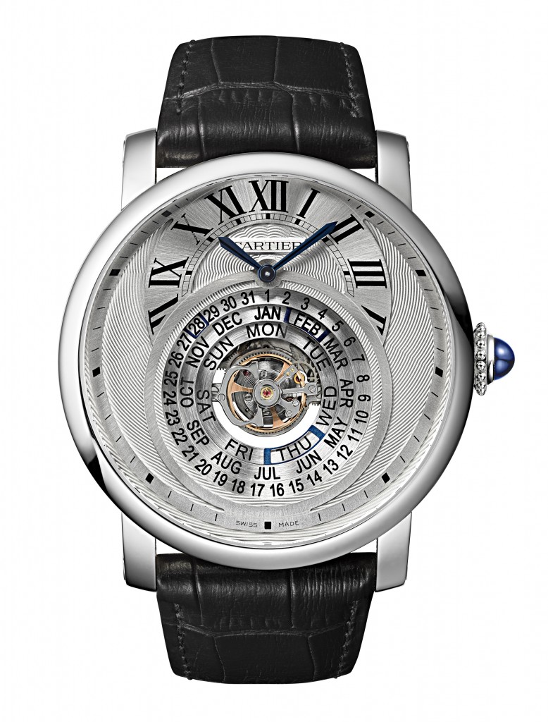 Montre Rotonde de Cartier Astrocalendaire Complication tourbillon, quantième perpétuel à affichage circulaire, calibre 9459 MC Montre certifiée Poinçon de Genève