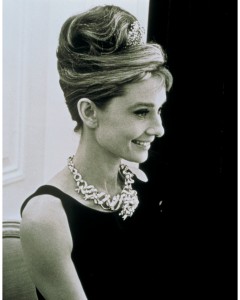 Audrey Hepburn® wears Jean Schlumberger’s Ribbon Rosette necklace with the Tiffany Diamond for the film Breakfast at Tiffany’s Photo Credit:  Audrey Hepburn® Trademark and Likeness Licensed by Licensing Artists LLC for Sean Ferrer and Luca Dotti. For editorial use only. 