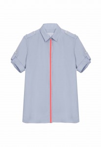 chemise-femme-manches-courtes-elise-popeline-gris-clair-uni-coton-suspendu-alain-figaret-an0609807053