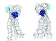 BOUCLES D'OREILLES VERTICALE GODET SAPHIR JCOU93011