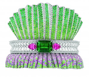 BRACELET BAR EN COROLLE EMERAUDE JCOU93015 FACE