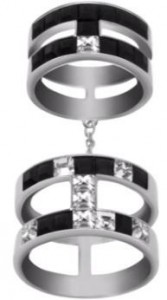 Bague double Noir et blanc 179€