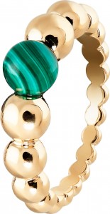VCARO5M200_PerlÇe variation ring, yellow gold, malachite_654321_696791
