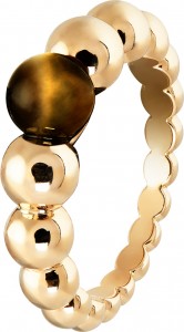 VCARO5M300_PerlÇe variation ring, yellow gold, tiger's eye_654323_696793