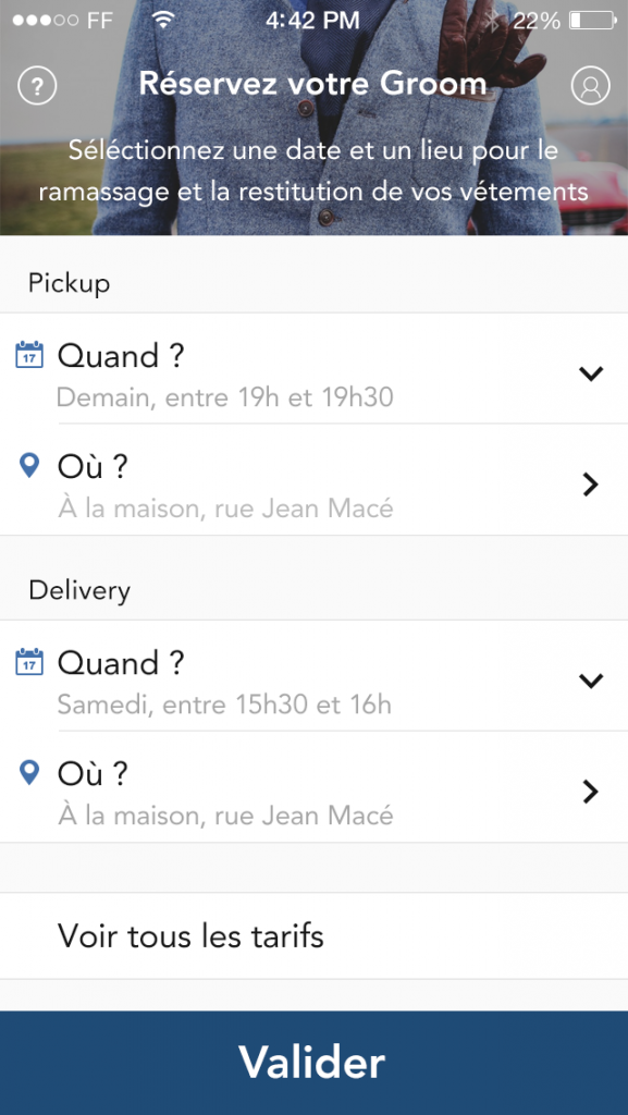 Cleanio App - Screen Order