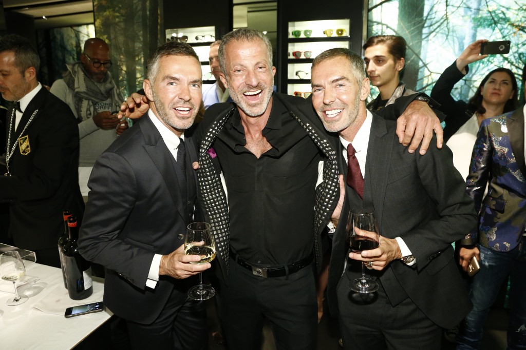 PARIS, FRANCE - MAY 26: Dan Caten, guest and Dean Caten attend the Dsquared2 20th Anniversary Celebration on May 26, 2015 in Paris, France. (Photo by Julien M. Hekimian/Getty Images for Dsquared2) *** Local Caption *** Dean Caten; Dan Caten