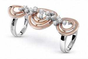 Damiani - SOPHIA LOREN pink gold ring with diamonds 20061064 (Copier)