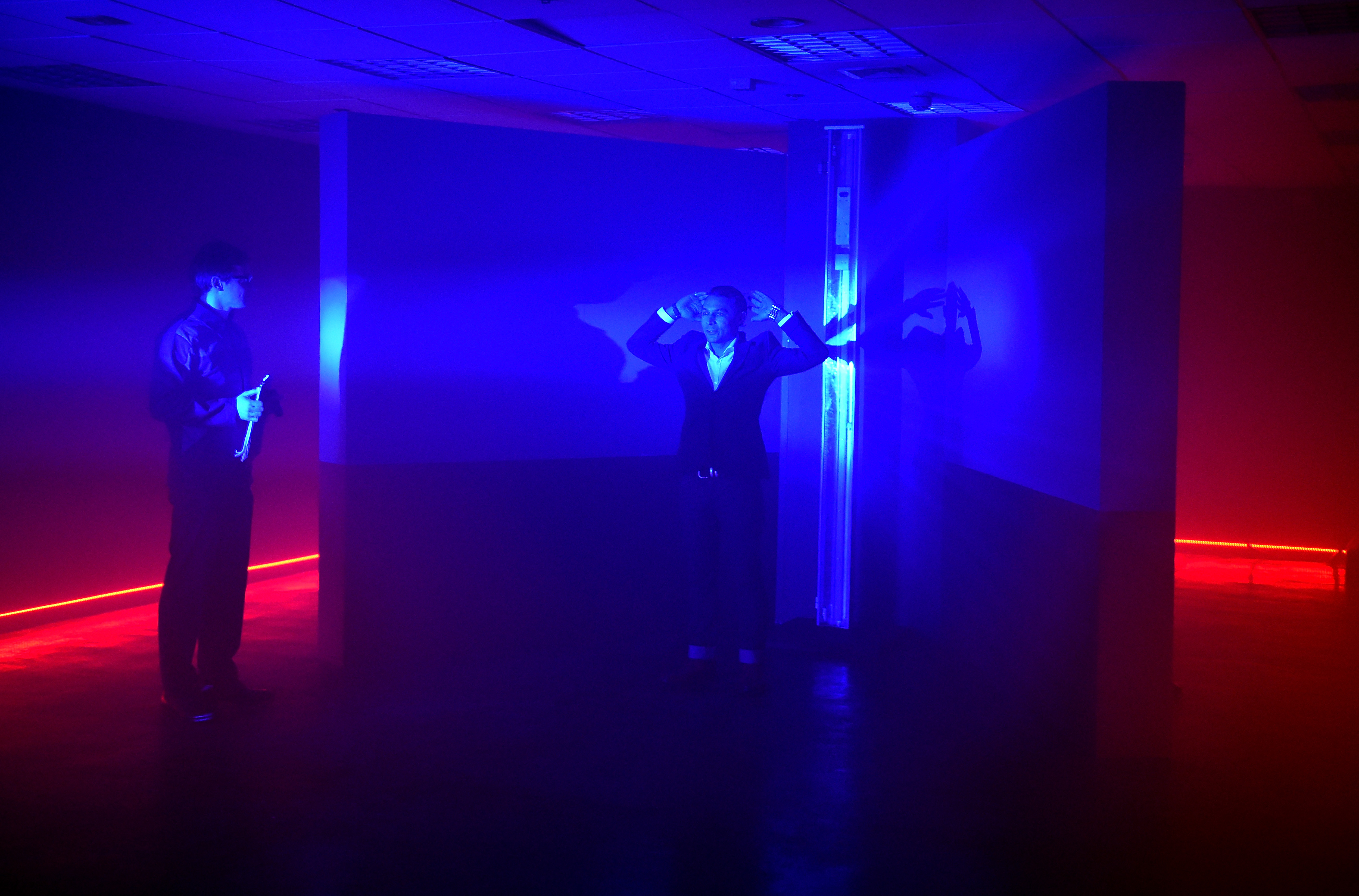 LONDON, ENGLAND - FEBRUARY 09: A guest enjoys the new immersive theatre experience, The Life RX, a performance celebrating the launch of the boldly designed new Lexus RX on February 9, 2016 in London, England. (Photo by Stuart C. Wilson/Getty Images for Lexus)