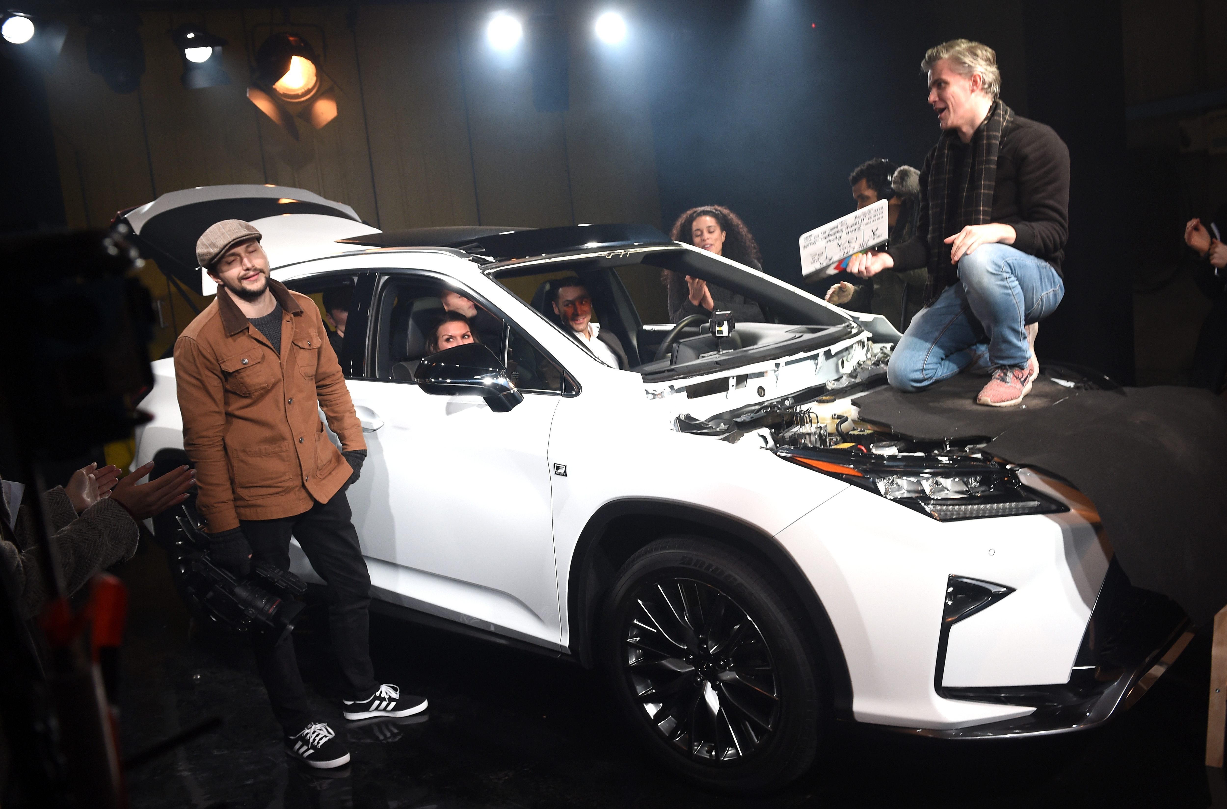 LONDON, ENGLAND - FEBRUARY 09: Guests enjoy the new immersive theatre experience, The Life RX, a performance celebrating the launch of the boldly designed new Lexus RX on February 9, 2016 in London, England. (Photo by Stuart C. Wilson/Getty Images for Lexus)
