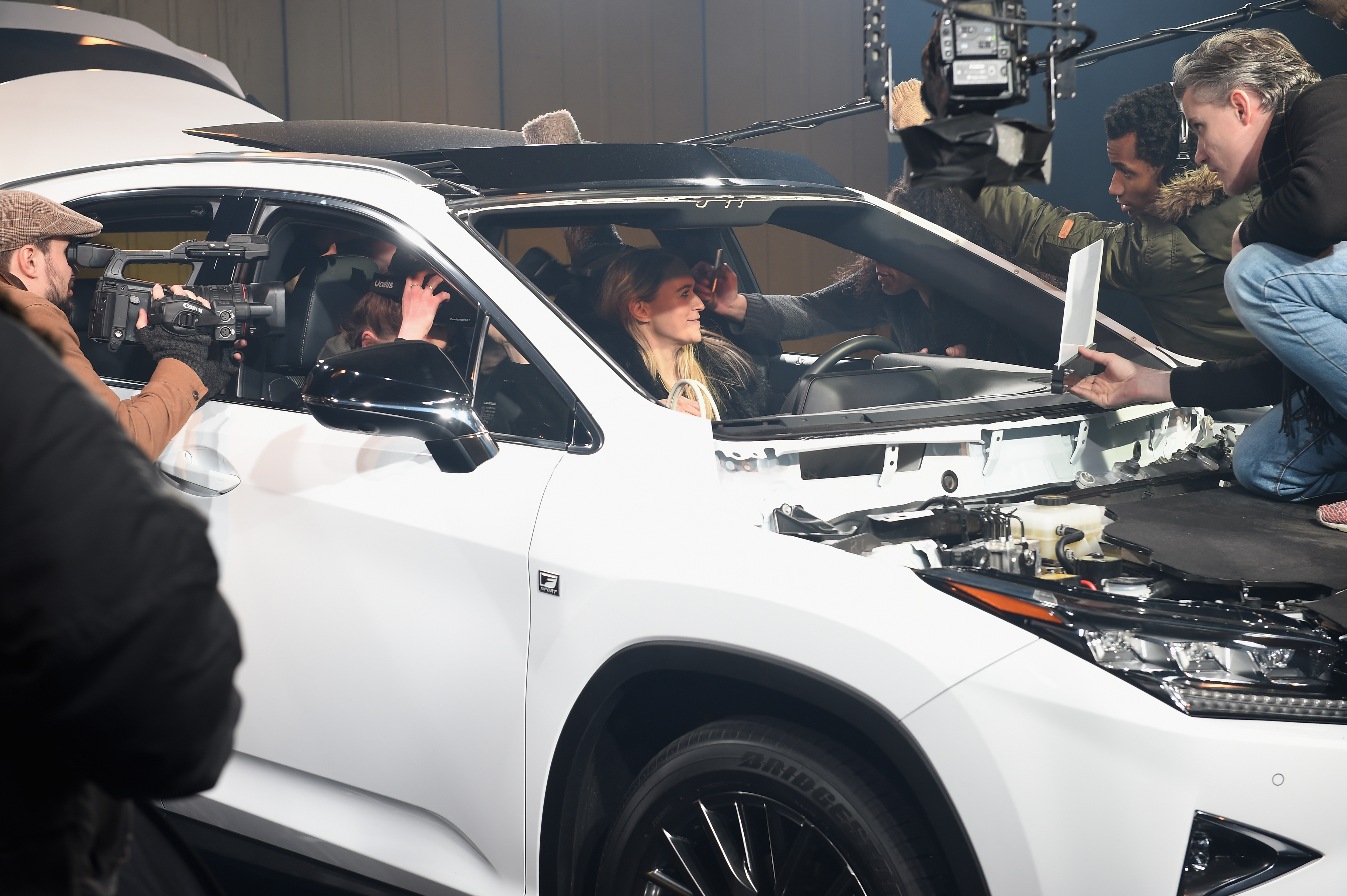 LONDON, ENGLAND - FEBRUARY 09: Guests enjoy the new immersive theatre experience, The Life RX, a performance celebrating the launch of the boldly designed new Lexus RX on February 9, 2016 in London, England. (Photo by Stuart C. Wilson/Getty Images for Lexus)