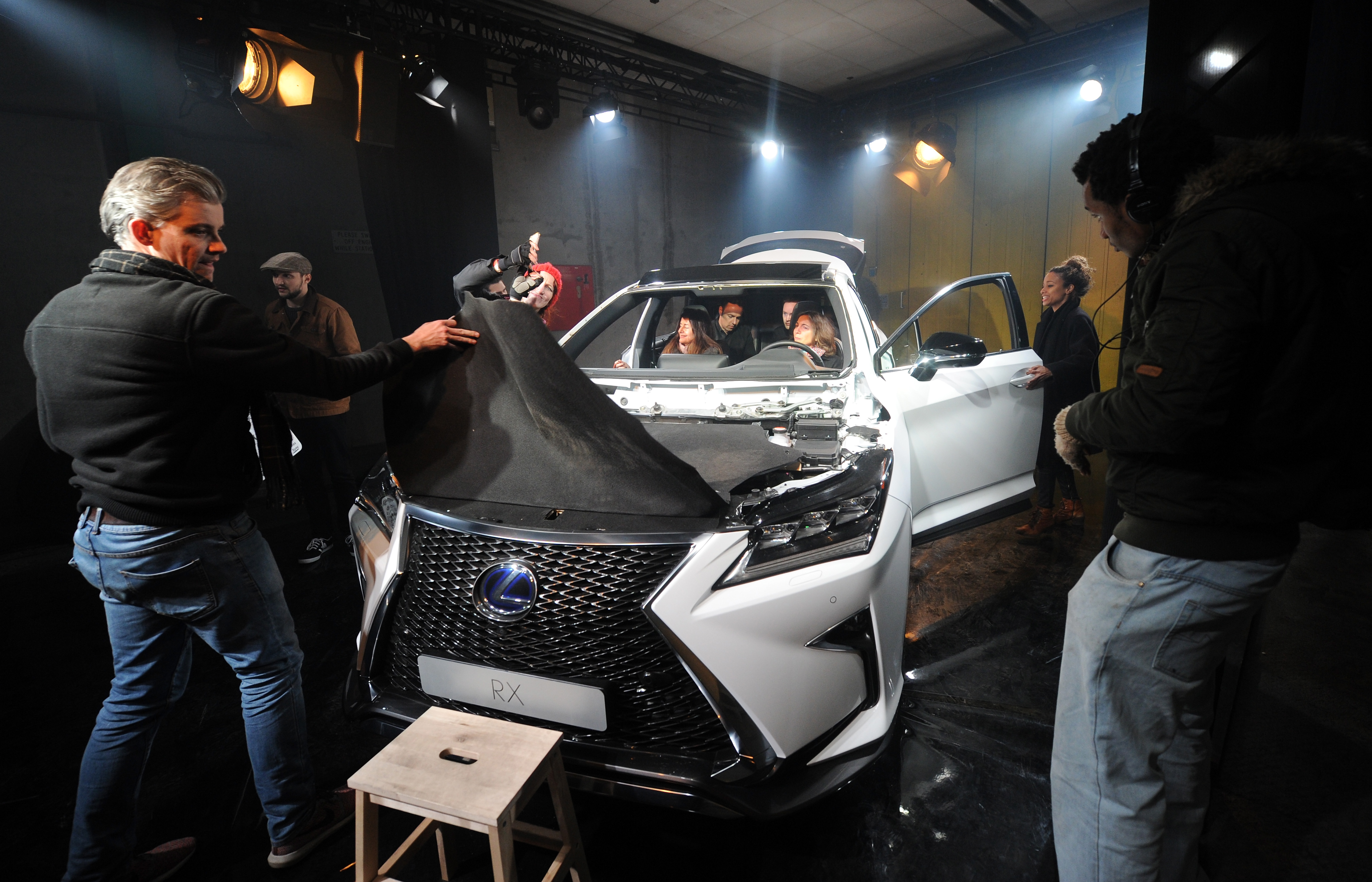 LONDON, ENGLAND - FEBRUARY 09: Guests enjoy the new immersive theatre experience, The Life RX, a performance celebrating the launch of the boldly designed new Lexus RX on February 9, 2016 in London, England. (Photo by Stuart C. Wilson/Getty Images for Lexus)