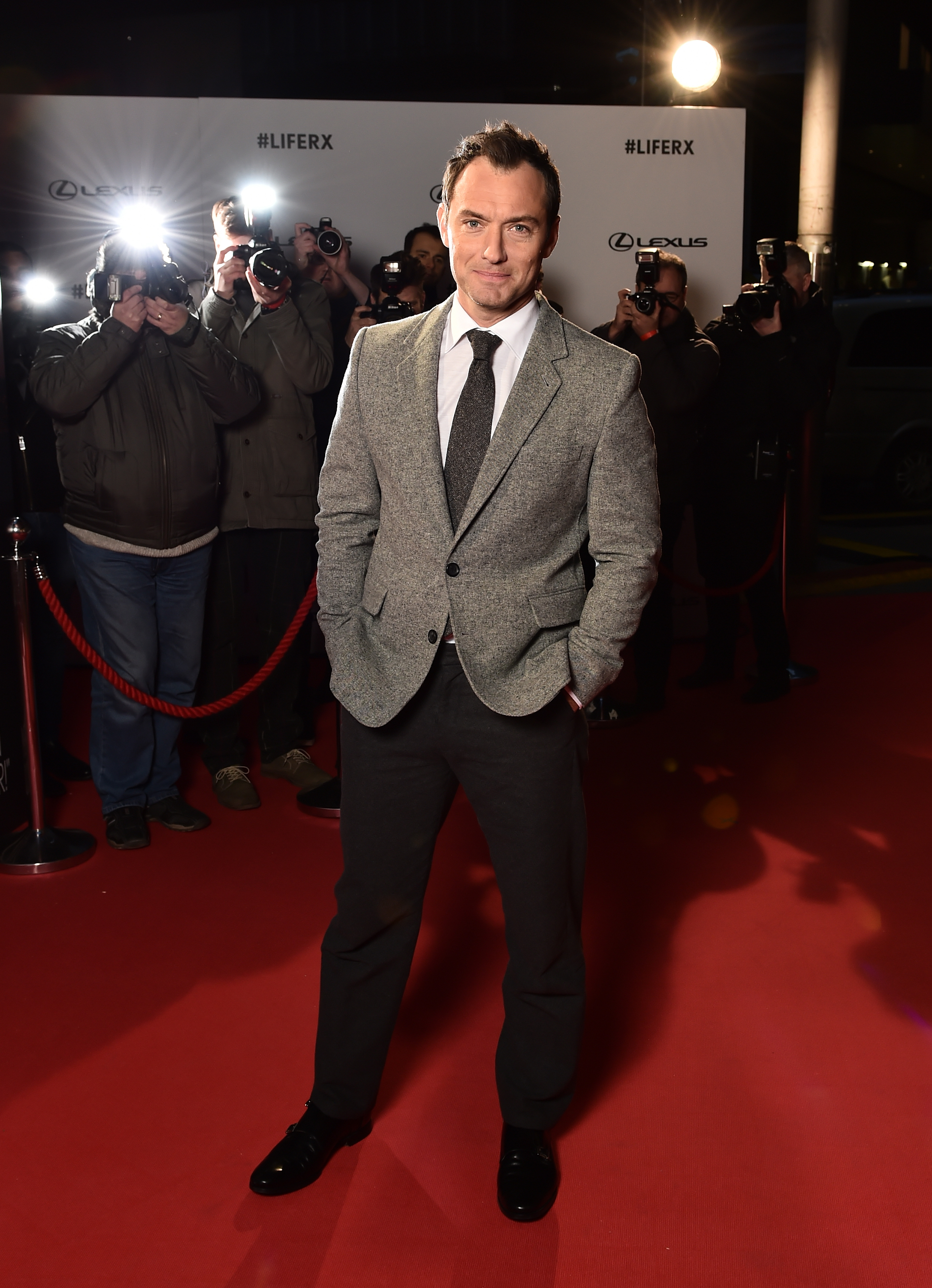 LONDON, ENGLAND - FEBRUARY 09: Actor Jude Law stars in The Life RX, a new immersive theatre experience and performance celebrating the launch of the boldly designed new Lexus RX on February 9, 2016 in London, England. (Photo by Gareth Cattermole/Getty Images for Lexus)