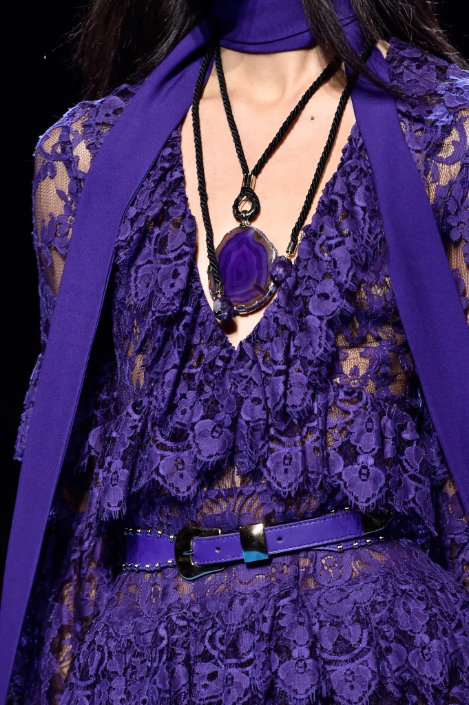 A model walks the runway during the Elie Saab show as part of the Paris Fashion Week Womenswear Fall/Winter 2016/2017 on March 5, 2016 in Paris, France.