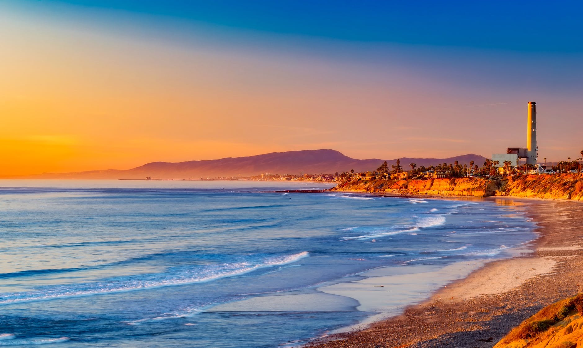 beach beautiful california clouds
