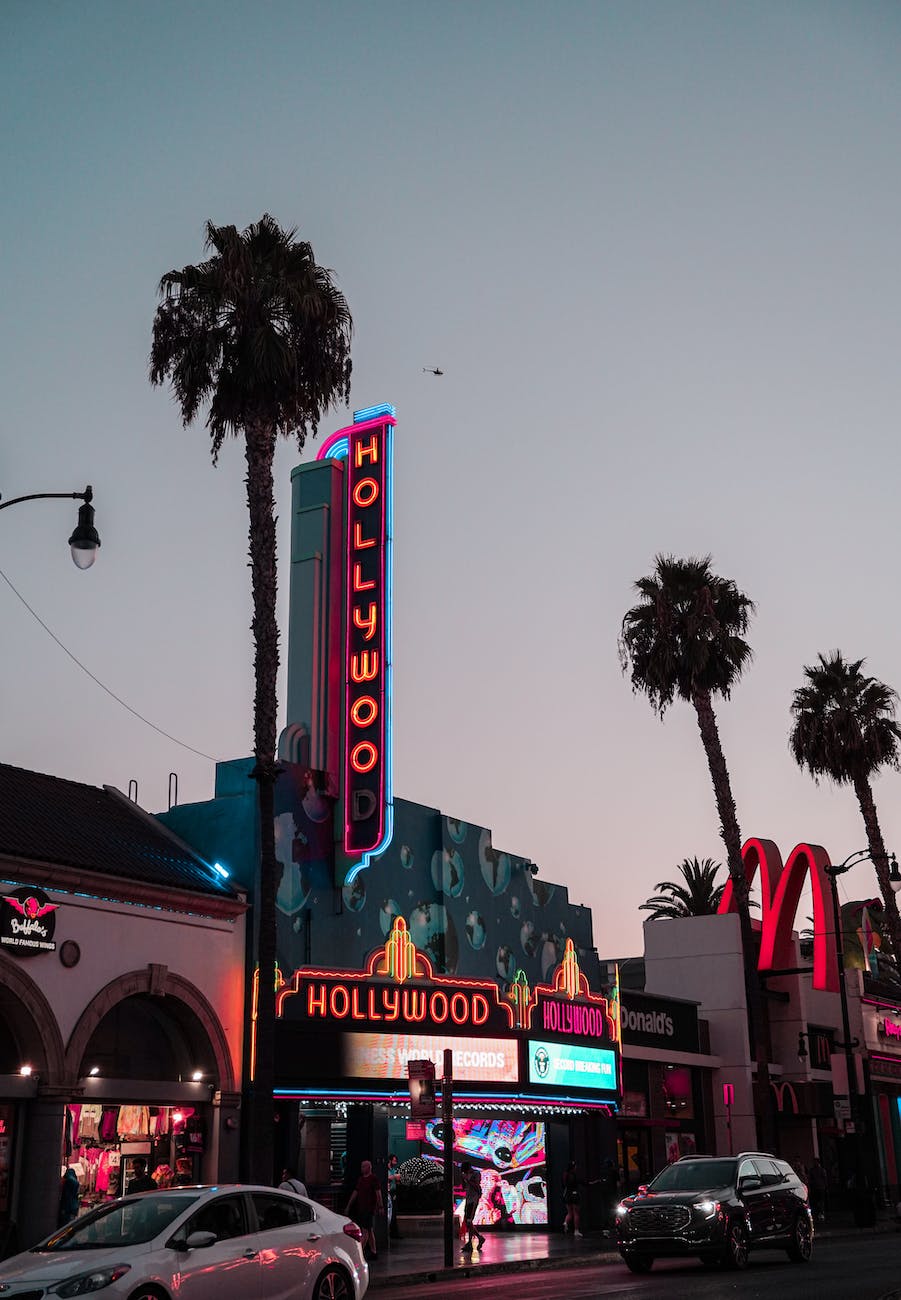 buildings with led signages