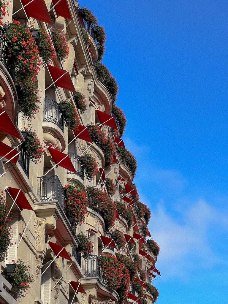 low angle photography of the hotel plaza athenee in paris france