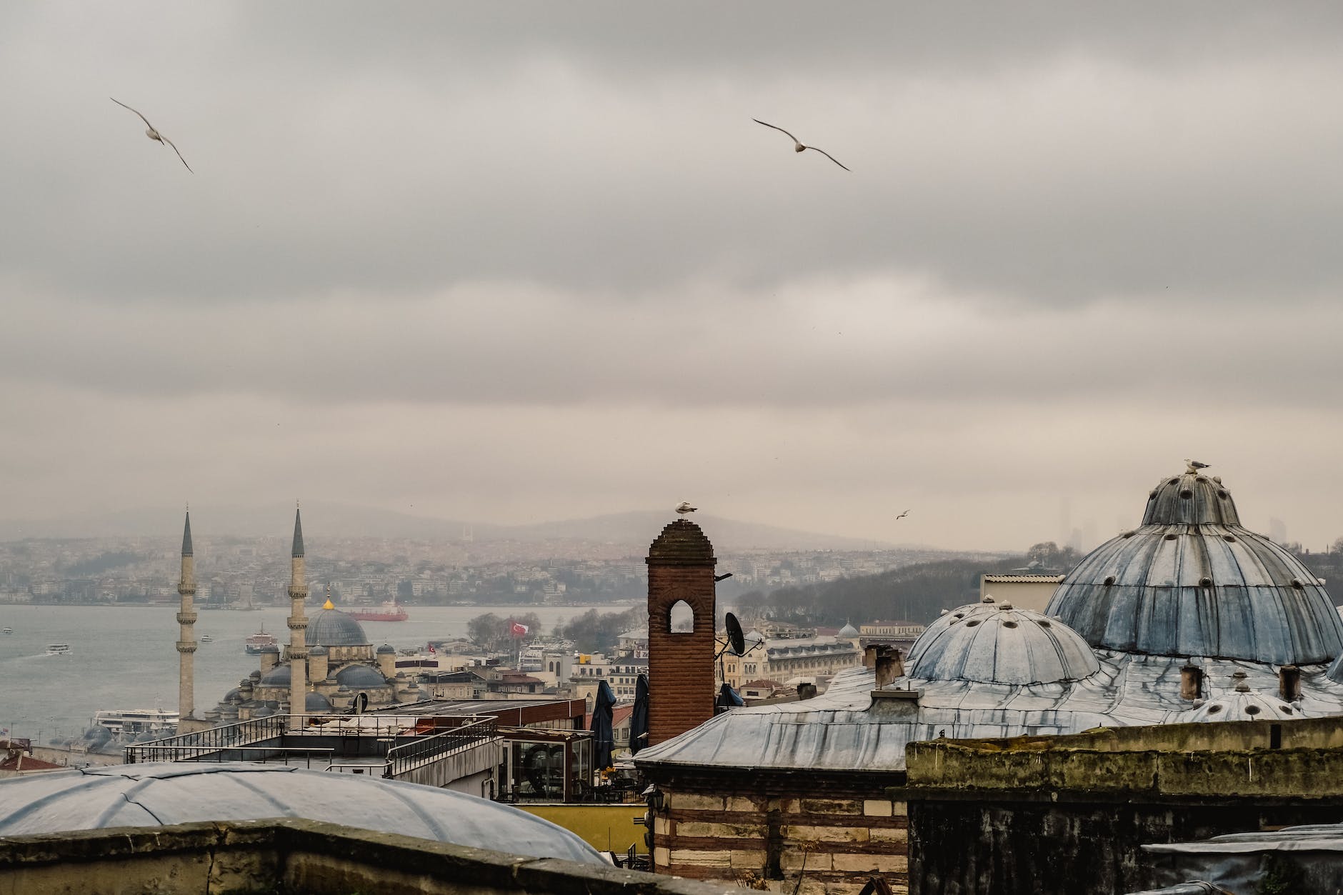 sea city landscape sunset