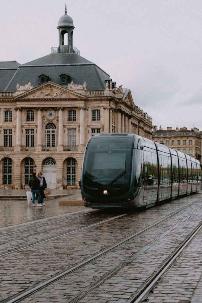 tram at the place de la bourse
