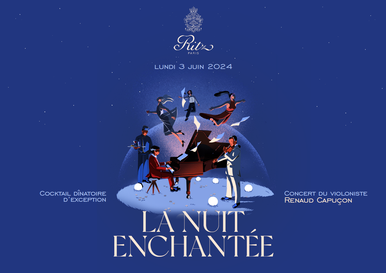 Nuit Enchantée Ritz Paris soirée sous signe l’élégance musique