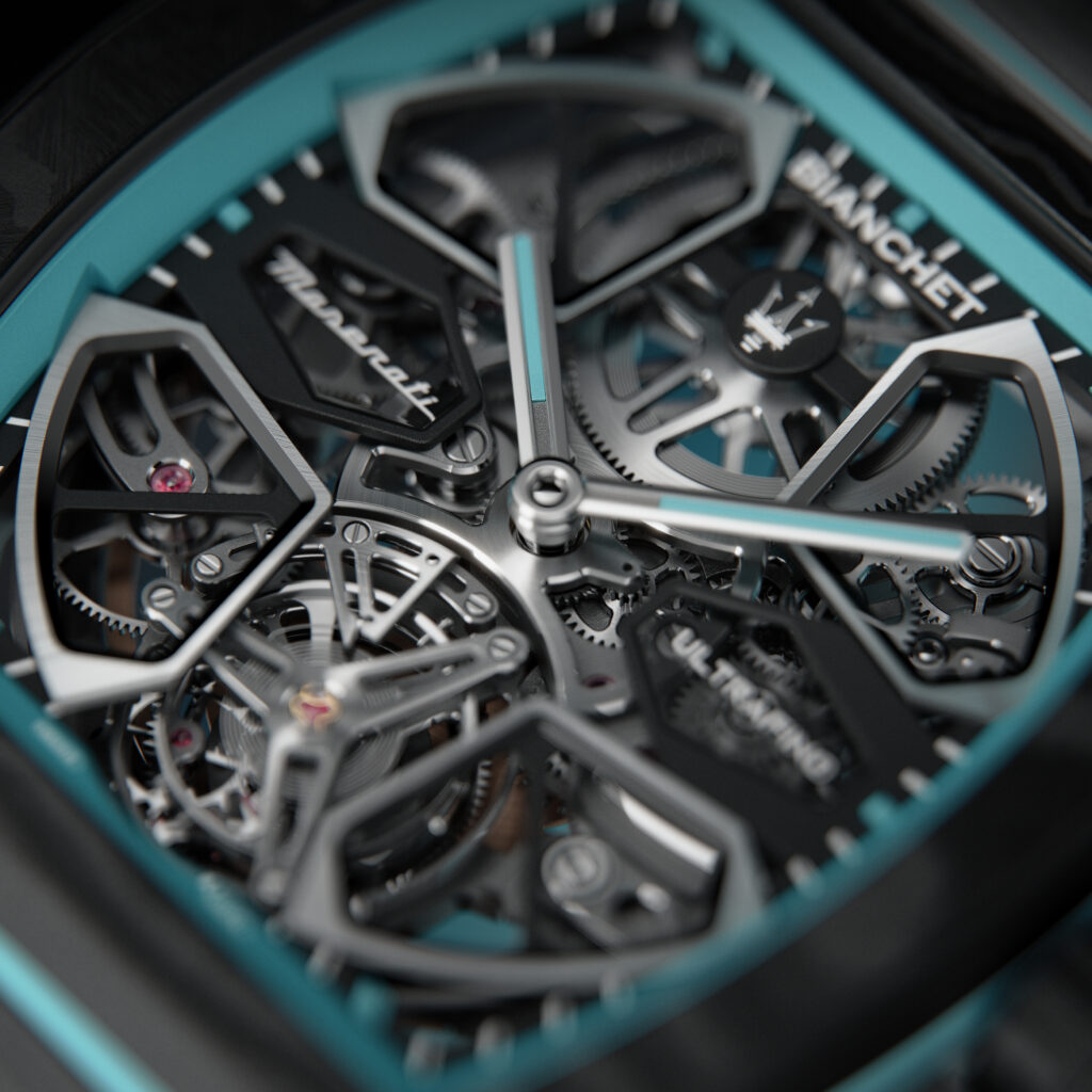 Maserati et Bianchet dévoilent UltraFino Maserati, le tourbillon volant du Trident 26 2. UltraFino Maserati
