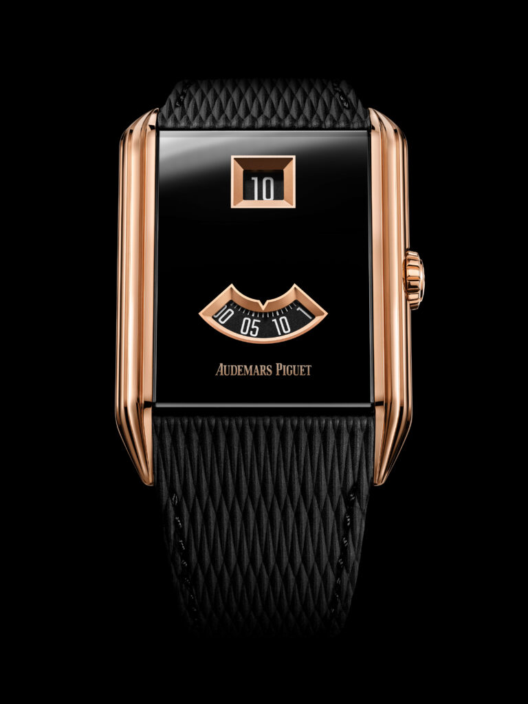 Audemars Piguet Neo Frame Heure Sautante : le retour du temps à guichets 51 NF 15245OR OO A206VE 01 closeup GP22.DIGITAL