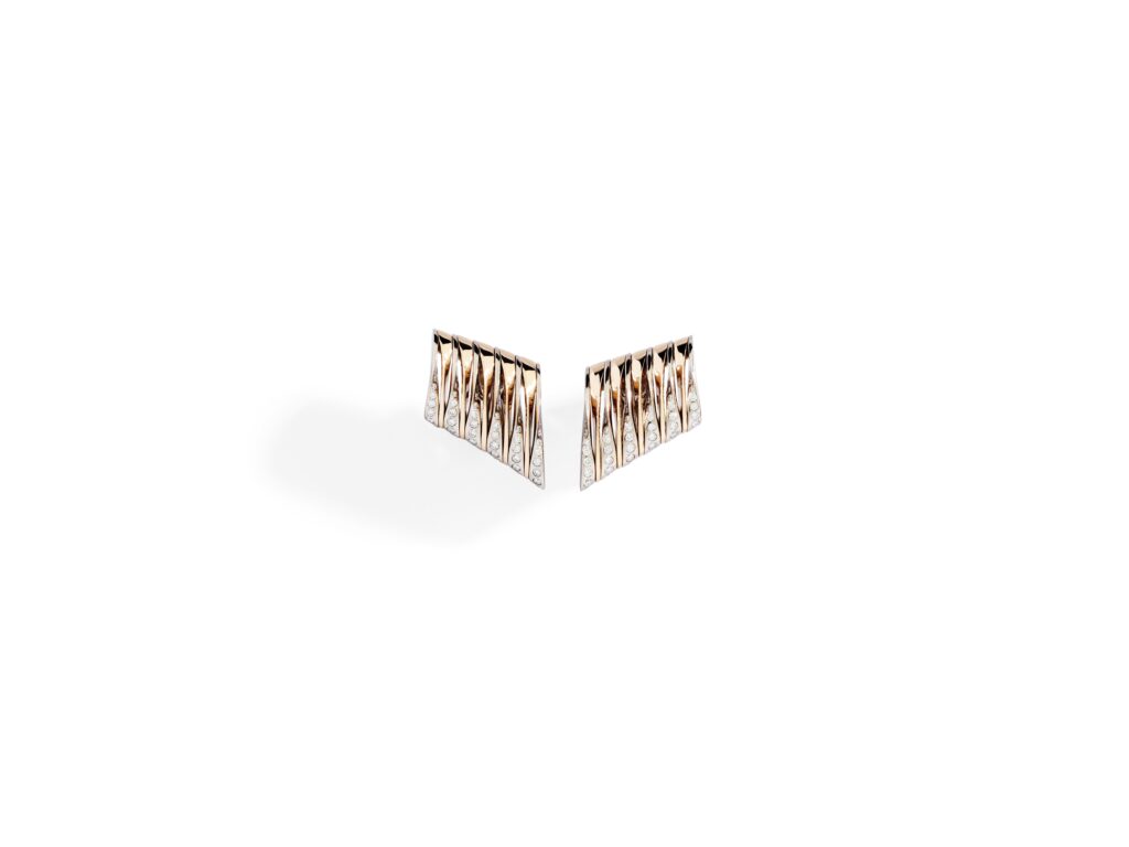 Vhernier réinvente Coucher du Soleil, ou l’art de faire vibrer la lumière 28 VHPG1826B0300 COUCHER DU SOLEIL ENDLESS earclips in rose gold white gold diamonds