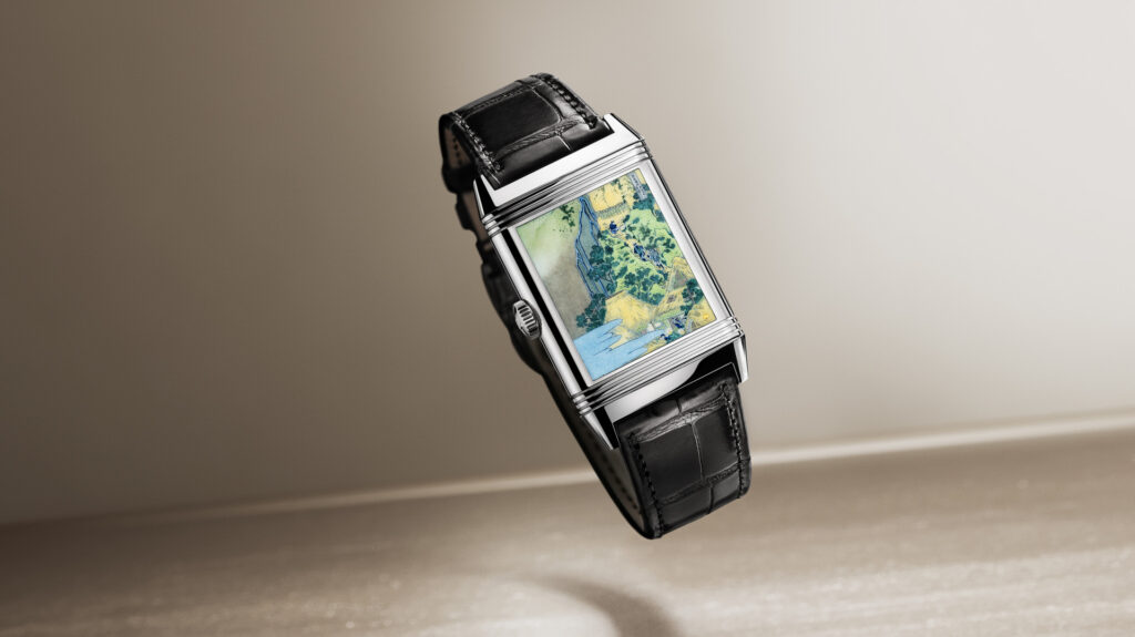 Jaeger-LeCoultre referme le cycle Hokusai sur quatre cascades en émail 26 1920 2026 q39334t8 reverso tribute enamel hokusai levitation2 srgb 16 9