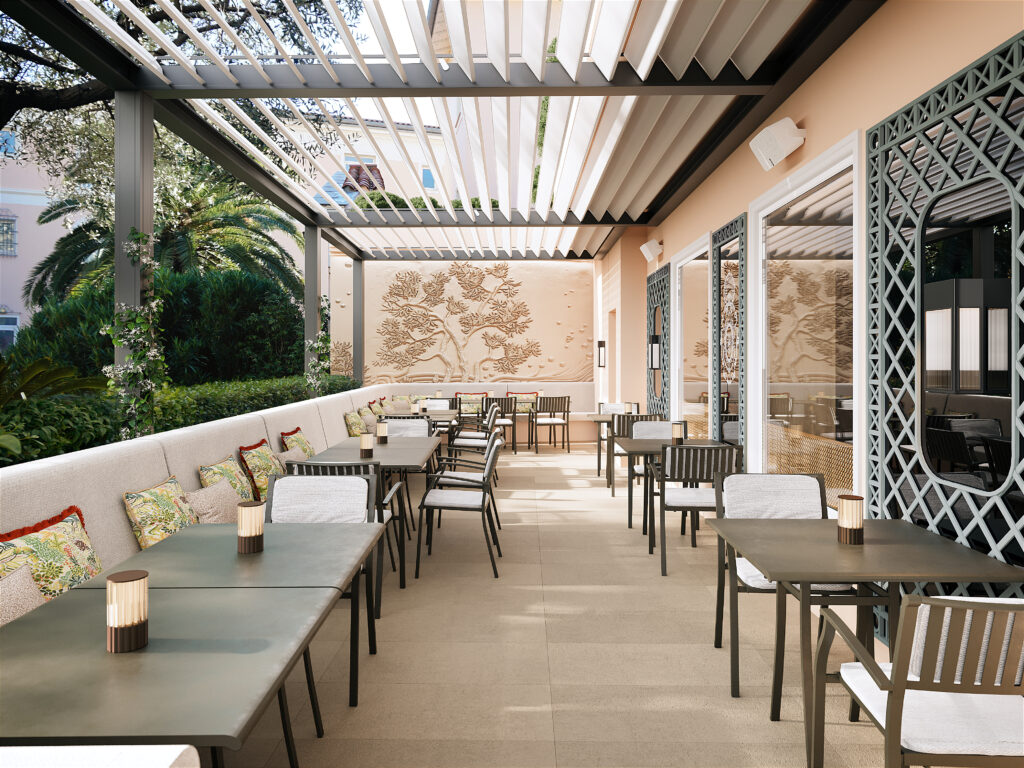 La Réserve de Beaulieu ou la Riviera française au rythme du temps long 26 AFFINE DESIGN LA RESERVE PHASE 8 TERRASSE PERGOLA HD