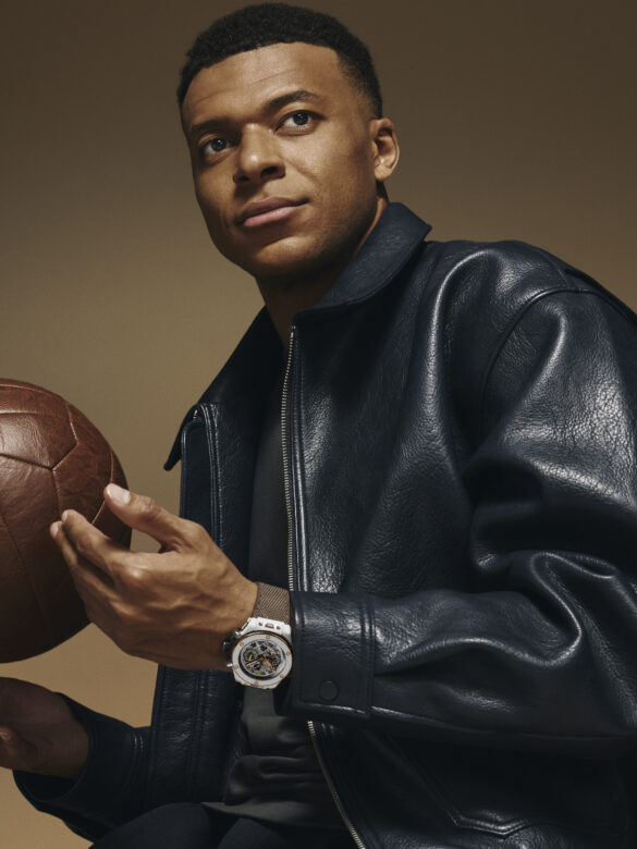 Hublot Ambassador Kylian Mbappe wearing the Big Bang Reloaded Kylian Mbappe 3