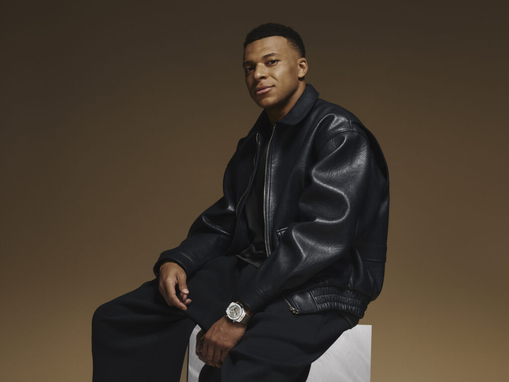 Hublot Ambassador Kylian Mbappe wearing the Big Bang Reloaded Kylian Mbappe 5