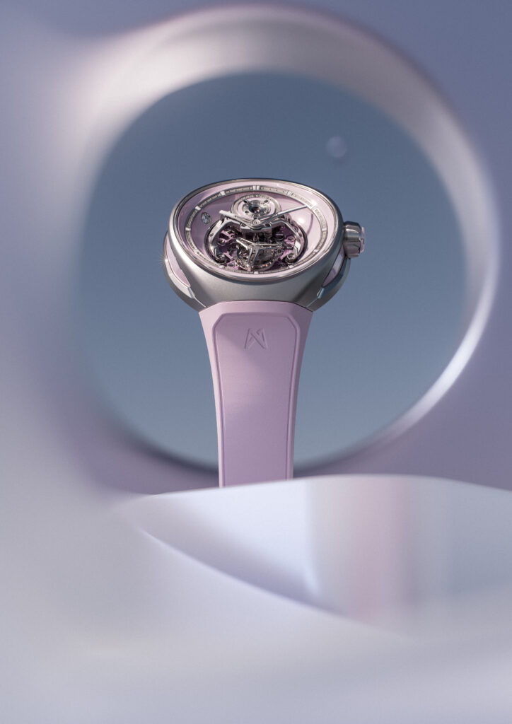 La Vanguart Orb en céramique, ou la question du tourbillon portable 26 ORB CC 2026 release photography RD ORB light rose Face