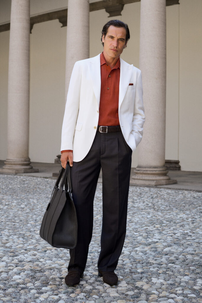 Brioni Maestria dessine une carte de Rome sur la collection printemps-été 2027 27 BRIONI SS27 LOOK 03