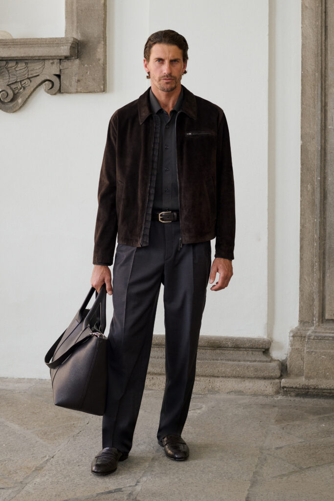 Brioni Maestria dessine une carte de Rome sur la collection printemps-été 2027 28 BRIONI SS27 LOOK 04