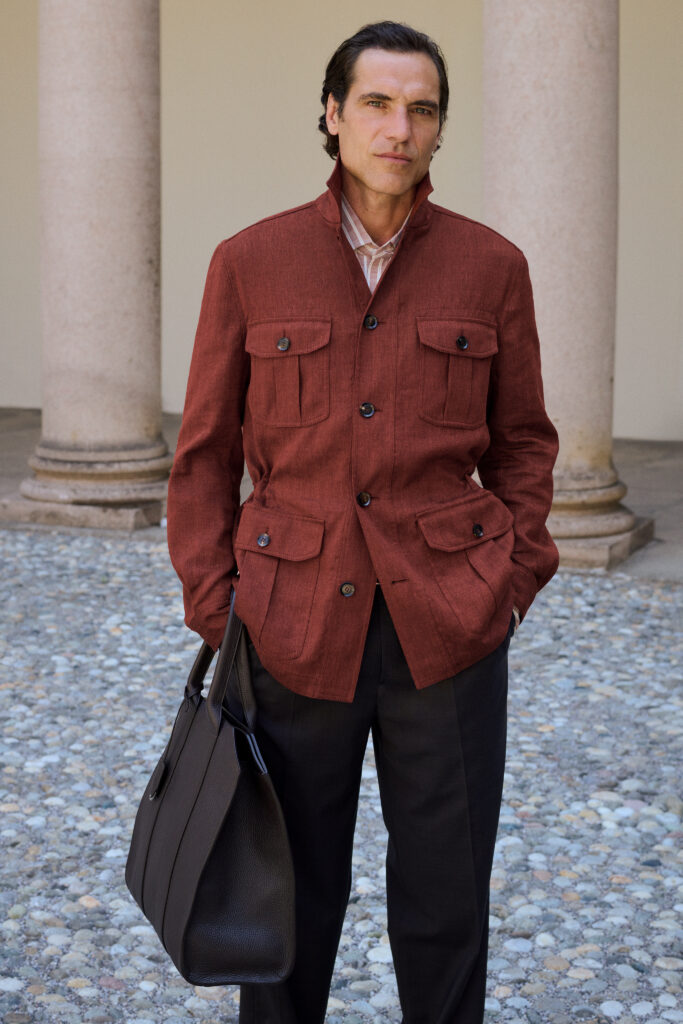 Brioni Maestria dessine une carte de Rome sur la collection printemps-été 2027 35 BRIONI SS27 LOOK 11