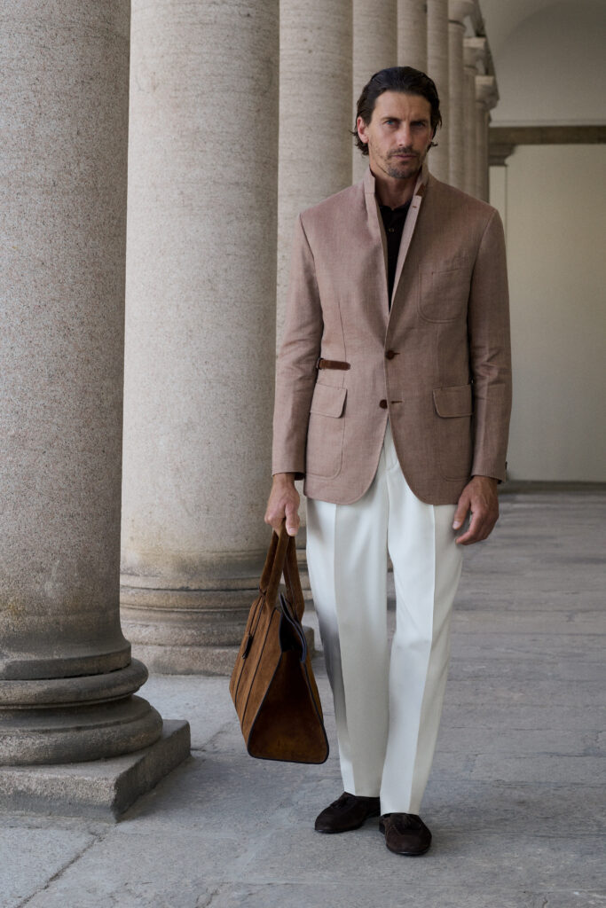 Brioni Maestria dessine une carte de Rome sur la collection printemps-été 2027 38 BRIONI SS27 LOOK 14