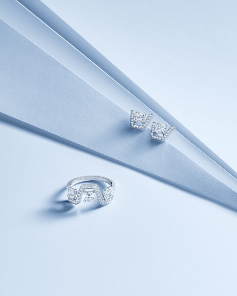 Bucherer Skyline, New York en géométrie joaillière 27 Bucherer Fine Jewellery Collection Fine Jewellery Skyline BO bague Still Life