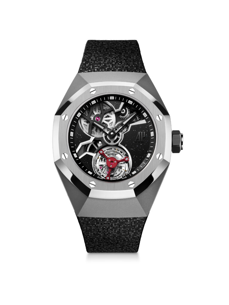Audemars Piguet, Yoon et Verbal donnent une couleur pop au tourbillon 44 ROC 26643TI OO D002CA 01 SDT bracelet noir.DIGITAL