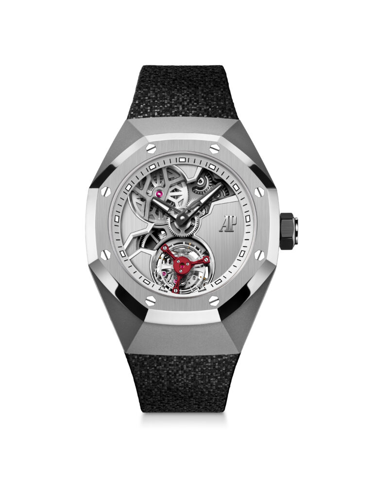 Audemars Piguet, Yoon et Verbal donnent une couleur pop au tourbillon 46 ROC 26643TI OO D516CA 01 SDT bracelet noir.DIGITAL