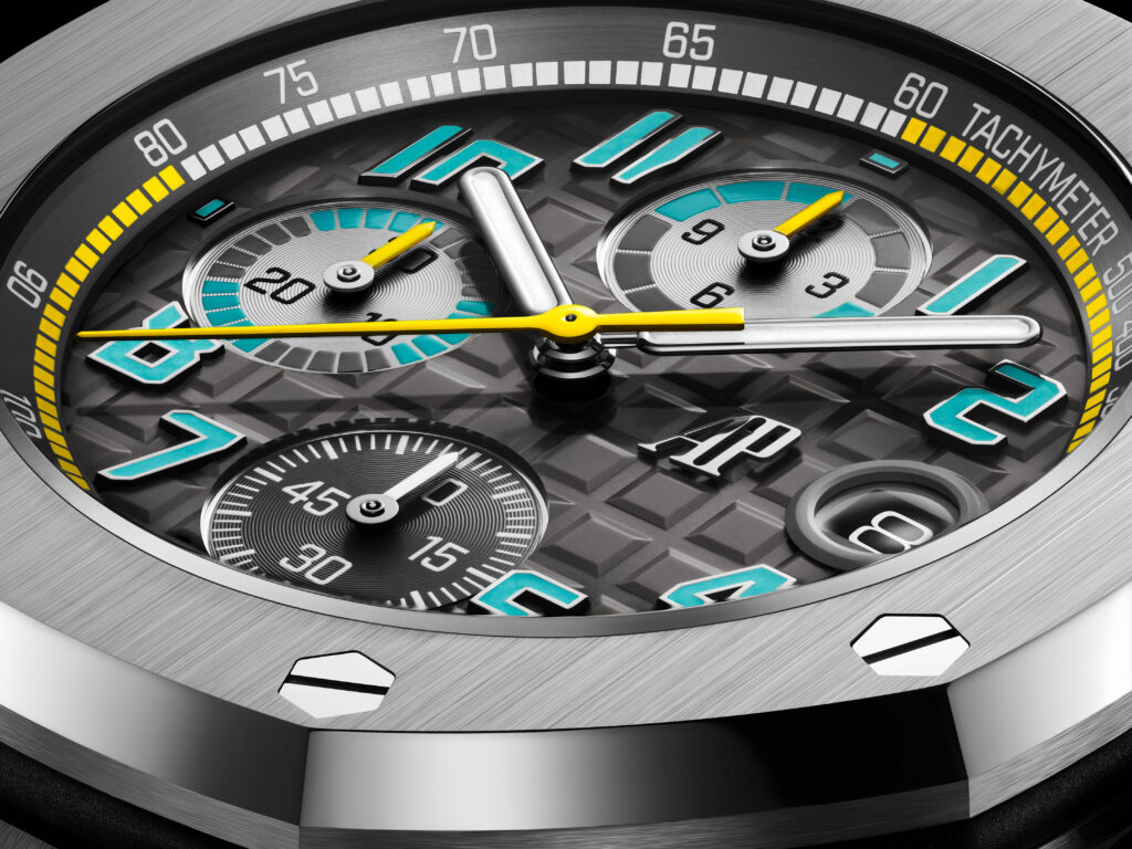 Audemars Piguet relance l’Offshore par la couleur 32 ROO 26238TI OO A001VE 01 closeup GP01.DIGITAL