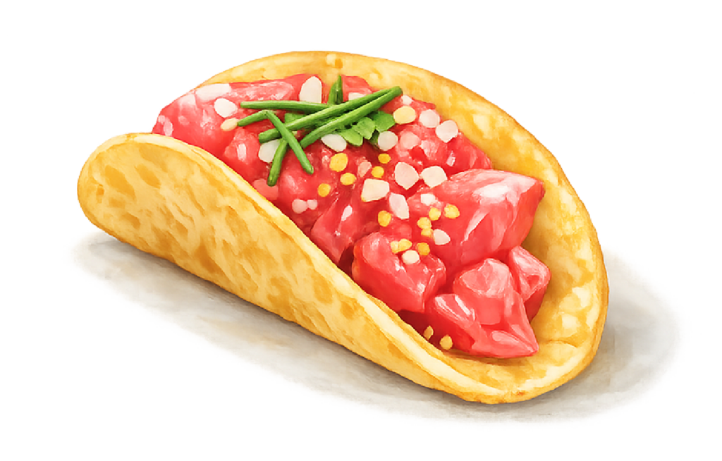 Matsuhisa Paris Goes Takeout: The Royal Monceau’s Nikkei Cuisine Goes Beyond Its Walls 41 Sashimi Tacos 600x600px