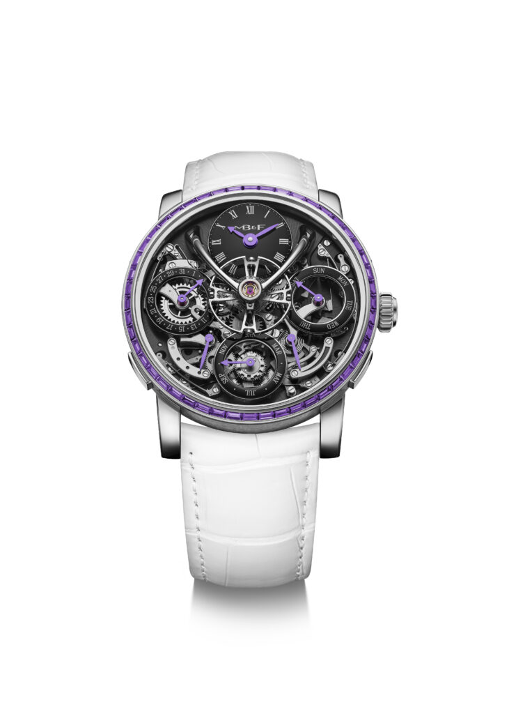 MB&F LM Perpetual Chromatic 29 high res MBandF LMP Chromatic Purple Packshot Hres