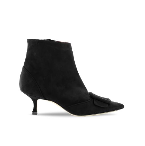Manolo Blahnik et l’art de marcher : Paris comme carte personnelle 117 BAYLOW SUEDE BLACK