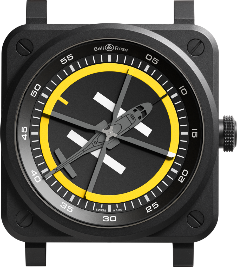 Le carré jaune du secours aérien 25 BR 03 Heloport CASE