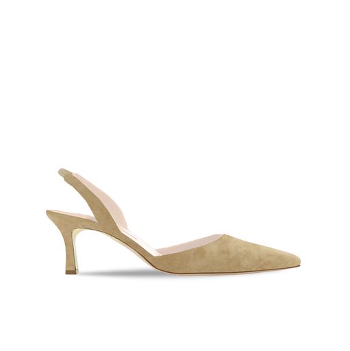 Manolo Blahnik et l’art de marcher : Paris comme carte personnelle 82 CAROLYNE SUEDE NUDE