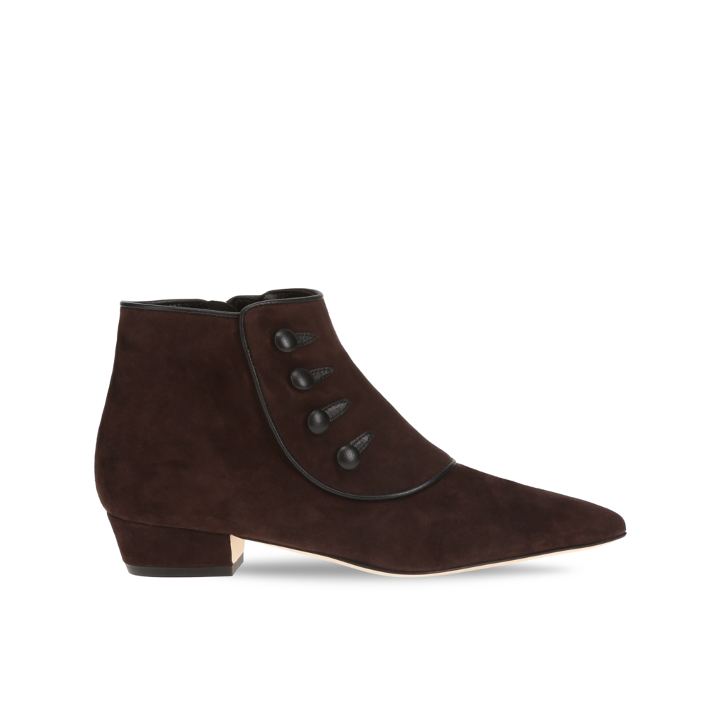 Manolo Blahnik et l’art de marcher : Paris comme carte personnelle 130 HIRONU SUEDE BROWN BLACK